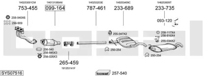 Система выпуска ОГ BOSAL SYS07516