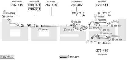 Система выпуска ОГ BOSAL SYS07620