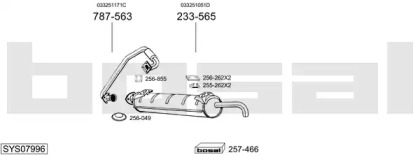 Система выпуска ОГ BOSAL SYS07996