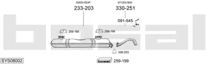 Система выпуска ОГ BOSAL SYS08002