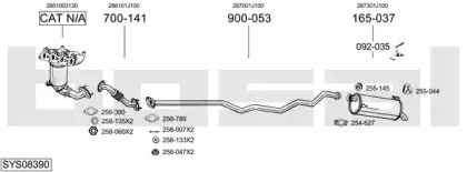 Система выпуска ОГ BOSAL SYS08390