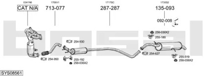 Система выпуска ОГ BOSAL SYS08561