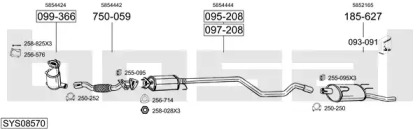 Система выпуска ОГ BOSAL SYS08570