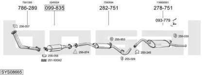 Система выпуска ОГ BOSAL SYS08665