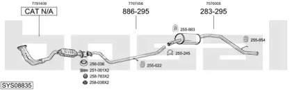 Система выпуска ОГ BOSAL SYS08835