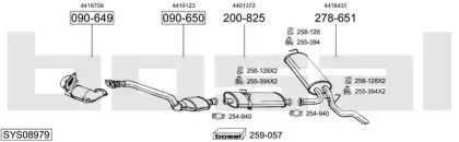 Система выпуска ОГ BOSAL SYS08979