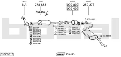 Система выпуска ОГ BOSAL SYS09012