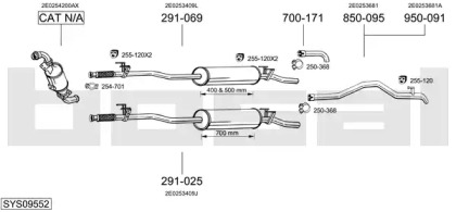 Система выпуска ОГ BOSAL SYS09552