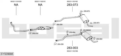 Система выпуска ОГ BOSAL SYS09688