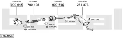 Система выпуска ОГ BOSAL SYS09732