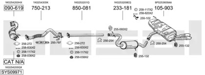 Система выпуска ОГ BOSAL SYS09971