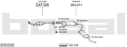 Система выпуска ОГ BOSAL SYS10162