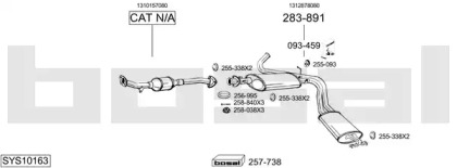 Система выпуска ОГ BOSAL SYS10163