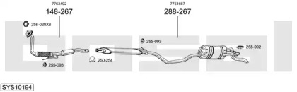 Система выпуска ОГ BOSAL SYS10194