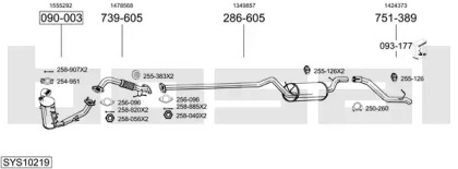 Система выпуска ОГ BOSAL SYS10219