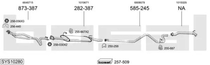 Система выпуска ОГ BOSAL SYS10280