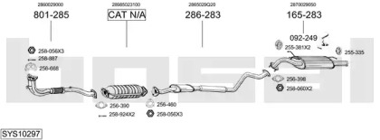 Система выпуска ОГ BOSAL SYS10297