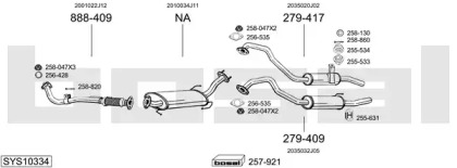 Система выпуска ОГ BOSAL SYS10334