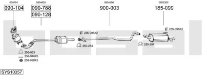 Система выпуска ОГ BOSAL SYS10357