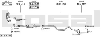 Система выпуска ОГ BOSAL SYS10387