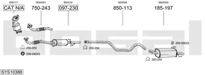 Система выпуска ОГ BOSAL SYS10388