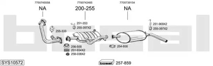 Система выпуска ОГ BOSAL SYS10572