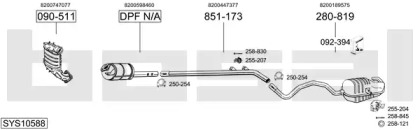 Система выпуска ОГ BOSAL SYS10588