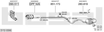 Система выпуска ОГ BOSAL SYS10599