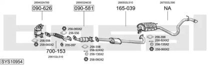 Система выпуска ОГ BOSAL SYS10954