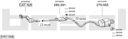 Система выпуска ОГ BOSAL SYS11008