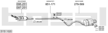 Система выпуска ОГ BOSAL SYS11020