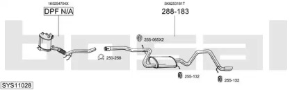 Система выпуска ОГ BOSAL SYS11028