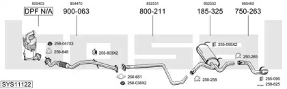 Система выпуска ОГ BOSAL SYS11122