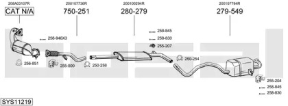 Система выпуска ОГ BOSAL SYS11219