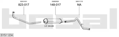 Система выпуска ОГ BOSAL SYS11234