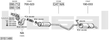 Система выпуска ОГ BOSAL SYS11489