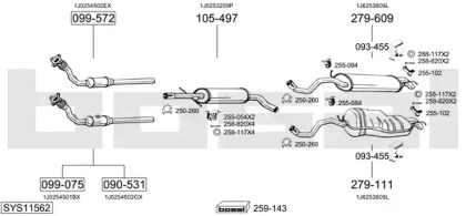 Система выпуска ОГ BOSAL SYS11562