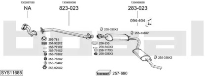 Система выпуска ОГ BOSAL SYS11685