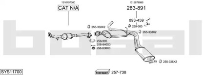 Система выпуска ОГ BOSAL SYS11700