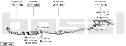 Система выпуска ОГ BOSAL SYS11769