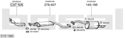 Система выпуска ОГ BOSAL SYS11880