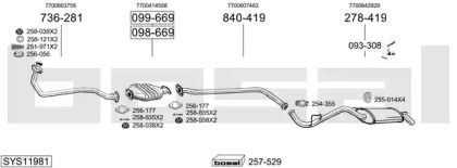 Система выпуска ОГ BOSAL SYS11981