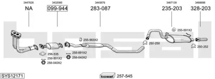 Система выпуска ОГ BOSAL SYS12171