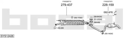 Система выпуска ОГ BOSAL SYS12426