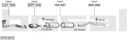 Система выпуска ОГ BOSAL SYS12513