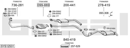 Система выпуска ОГ BOSAL SYS12531