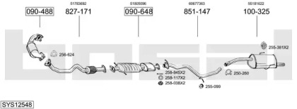 Система выпуска ОГ BOSAL SYS12548