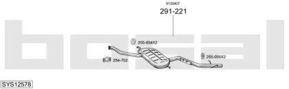 Система выпуска ОГ BOSAL SYS12578