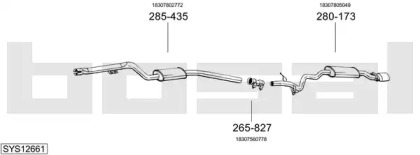 Система выпуска ОГ BOSAL SYS12661