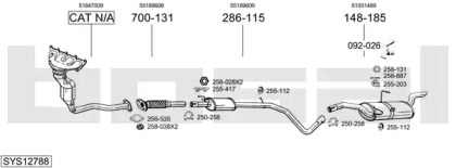 Система выпуска ОГ BOSAL SYS12788